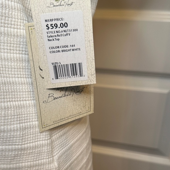 Classic White V-Neck Women's Tee - Picture 4 of 7